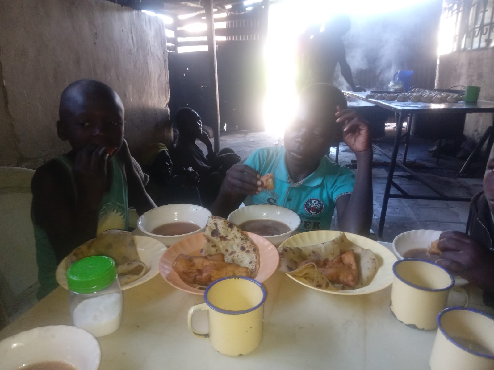 Feeding street children